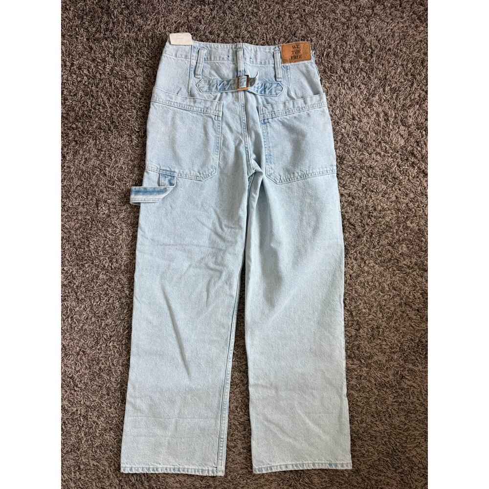 NWT Free People We The Free Major Leagues Cuffed Crop Jeans Size 24 Mid Rise - Picture 7 of 10